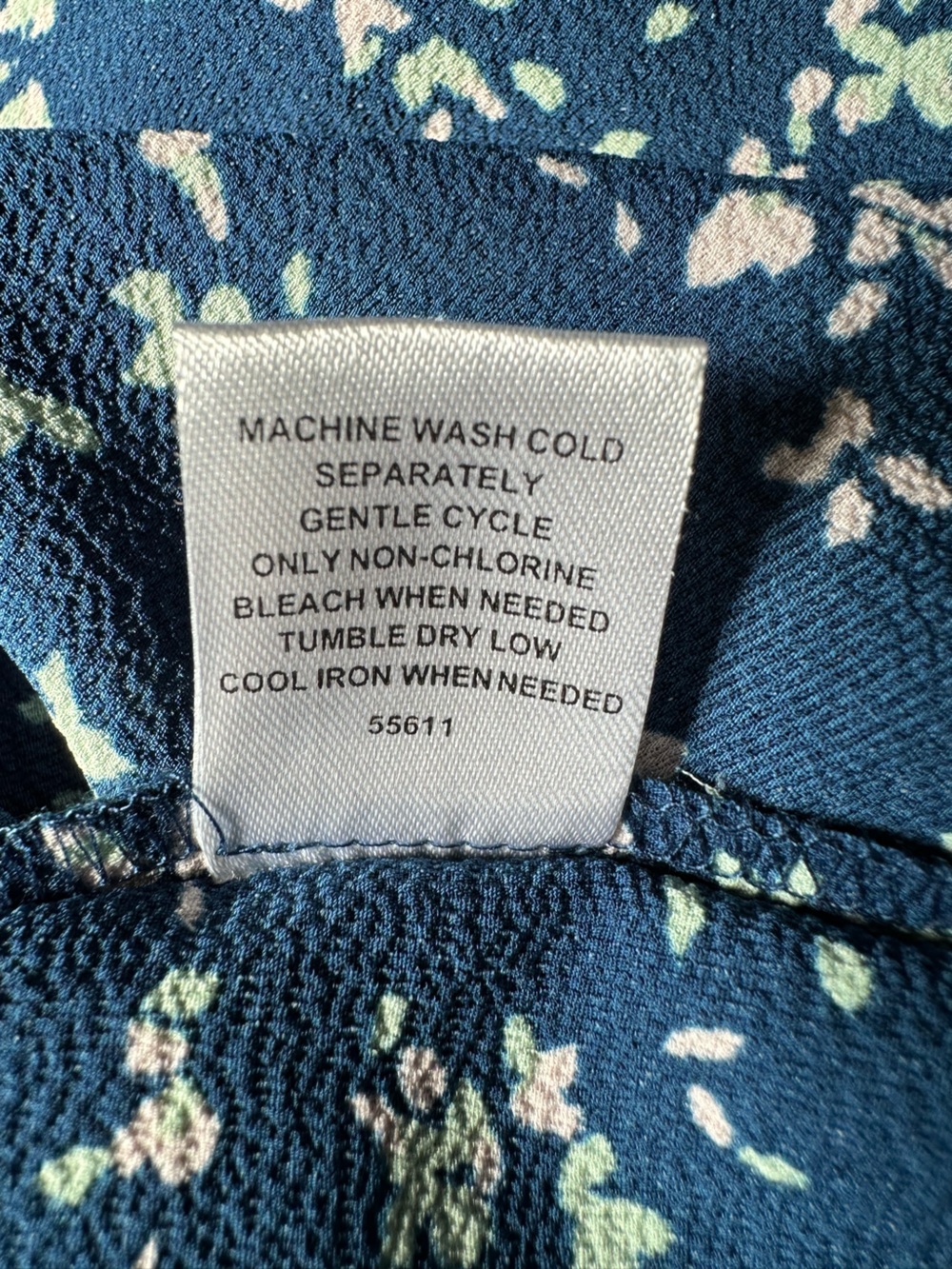 41 HAWTHORN Morey Split Neck Short Sleeve Blouse Blue Floral 3X - Picture 5 of 9